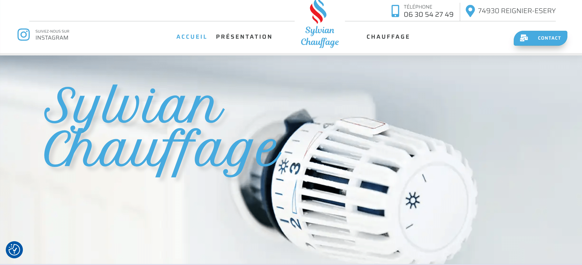 Site web chauffagiste - Sylvian Chauffage