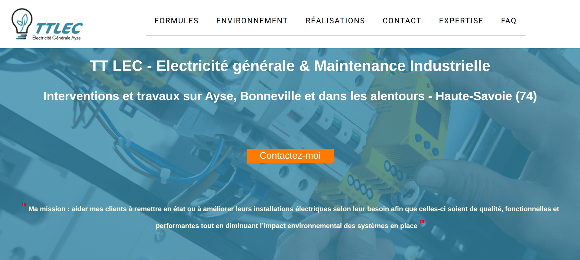 Site web électricien - TT LEC