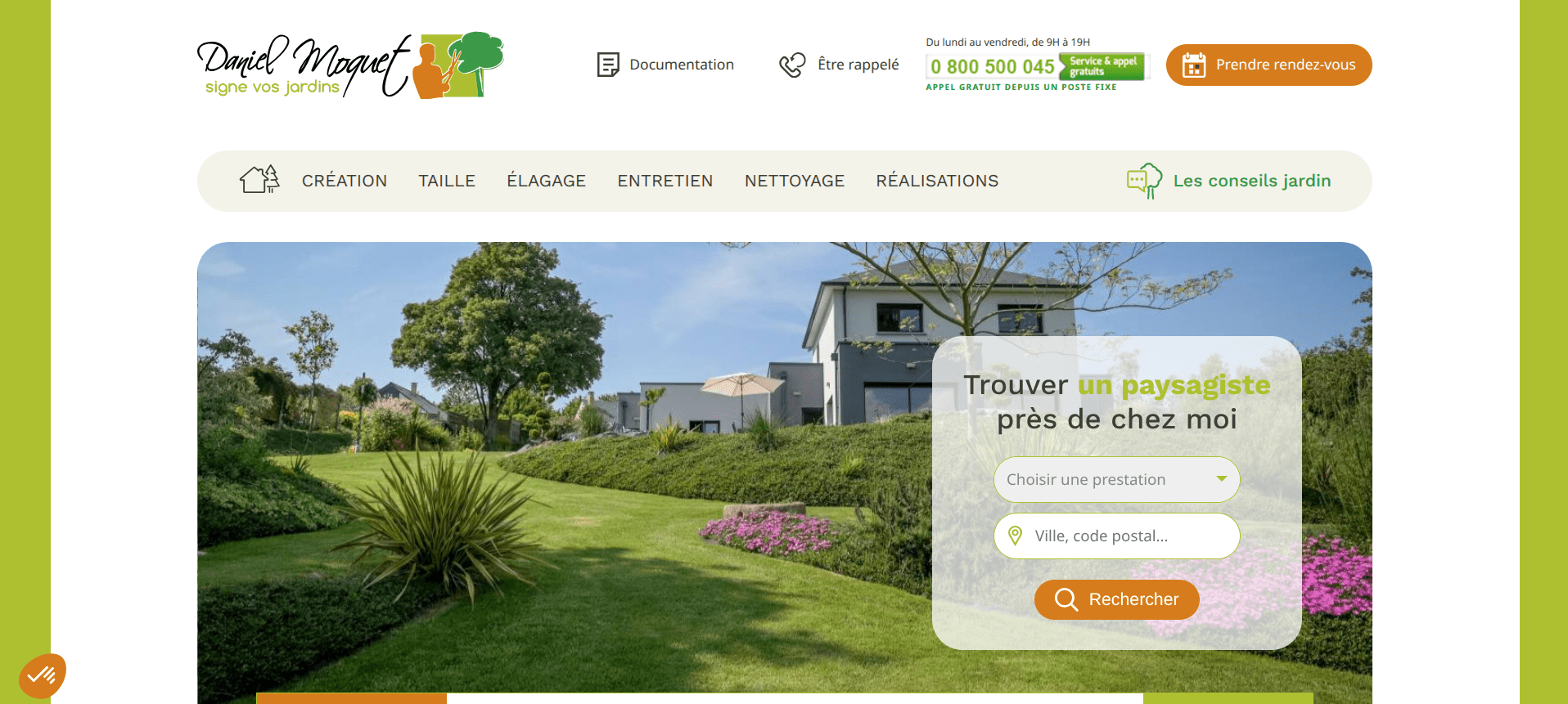 Site web paysagiste - Daniel Magnef