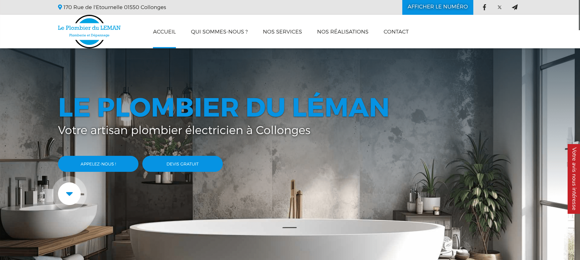 Site web plombier - Le Plombier du Léman